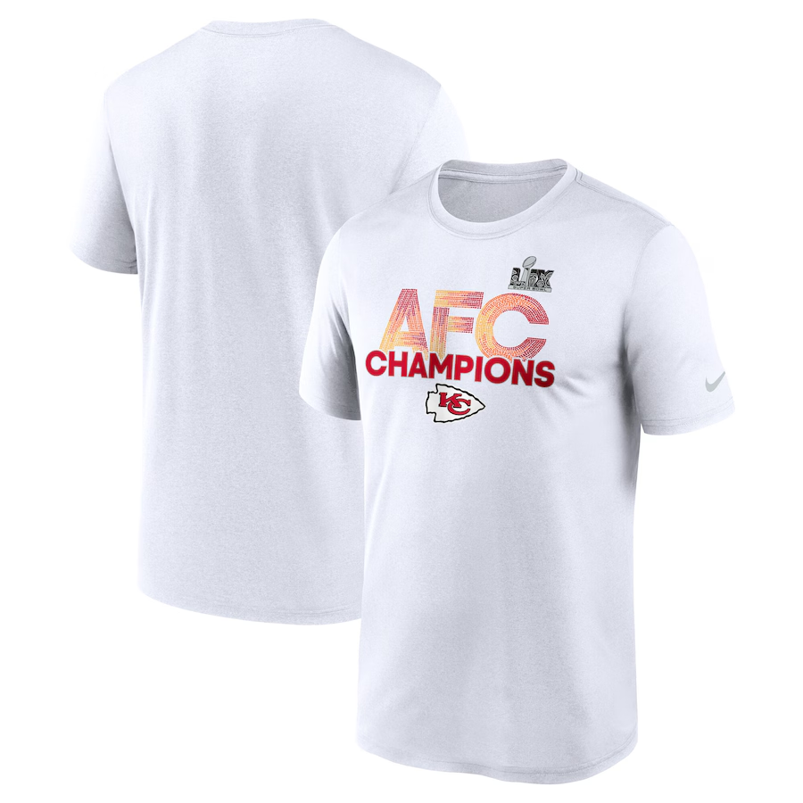 Men NFL Kansas City Chiefs white T shirts->nfl t-shirts->Sports Accessory
